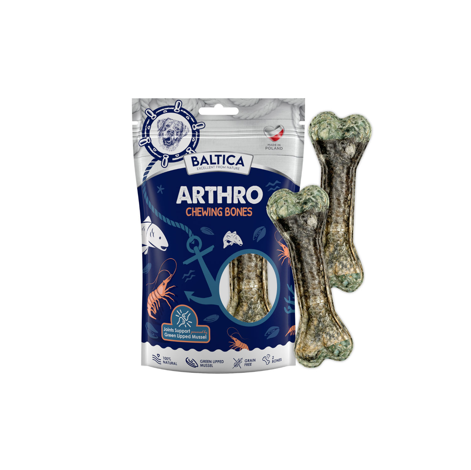 Kości do żucia - Arthro Chewing Bone wspomagająca stawy 2 szt. - Baltica zdjęcie 1