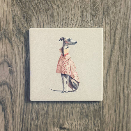 Ceramiczna podstawka pod kubek z charcikiem - Wear.Chartbeat zdjęcie 3