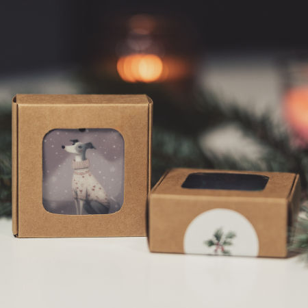 Ceramiczna bombka z charcikiem zdjęcie 4